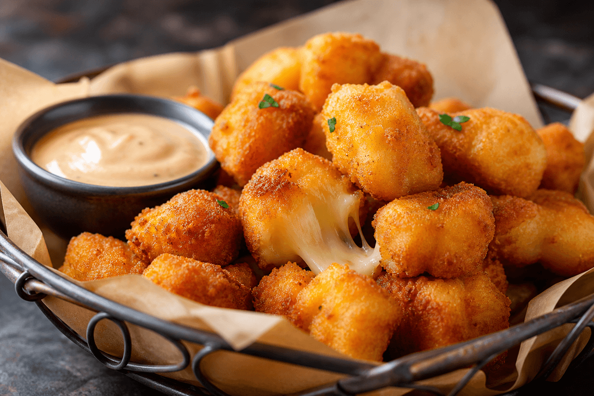 Crispy golden Wisconsin cheese curds