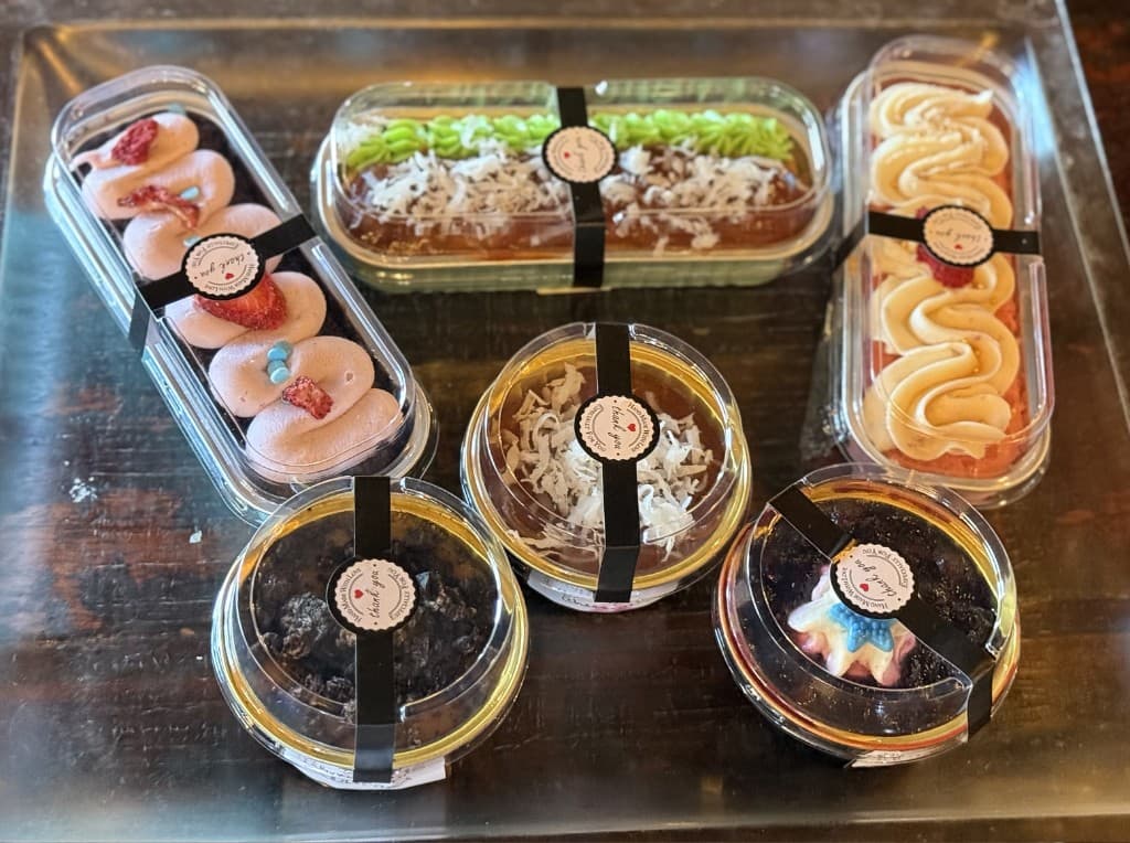 Handmade dessert cups packaged to go