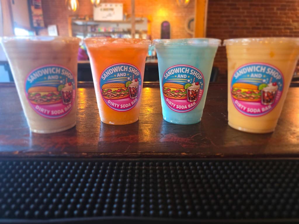 Dirty soda bar lineup for events