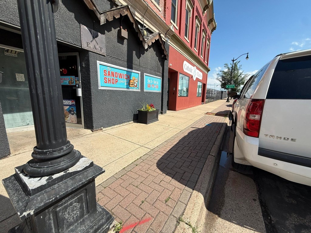 The Sandwich Shop storefront on 3rd Street in downtown La Crosse